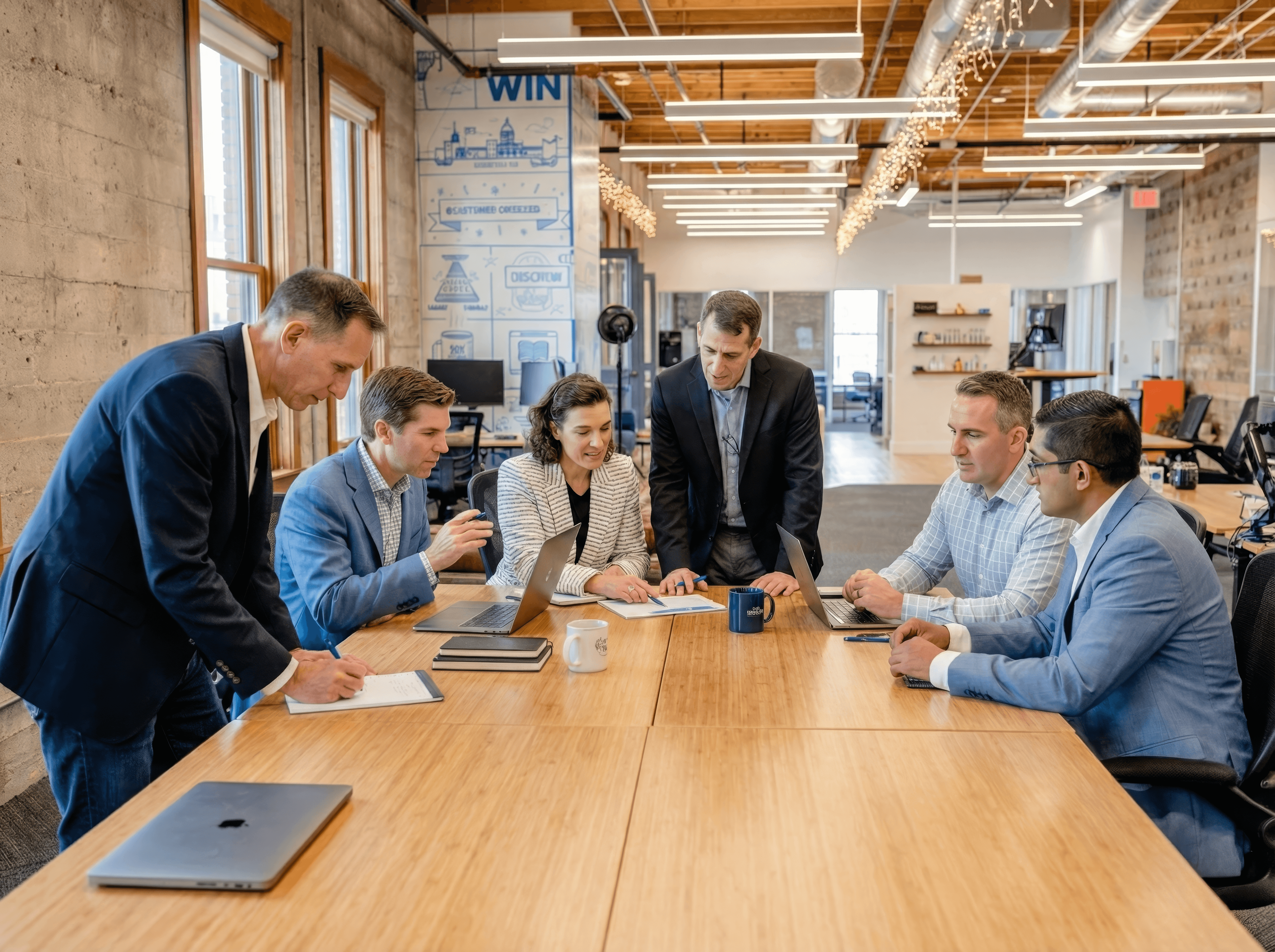 Founders and operators working together around a table